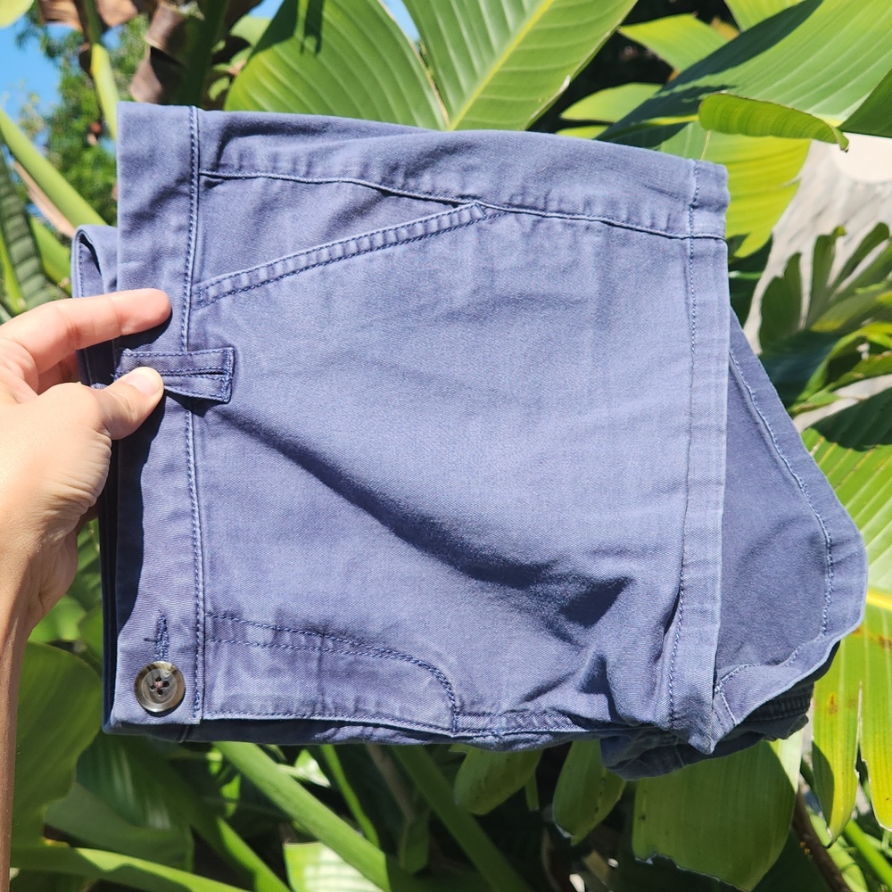 Express Twill Shorts 🌴Size 12 🌞Faded Navy 🇺🇲 low rise shortie💙 Pre-loved💞